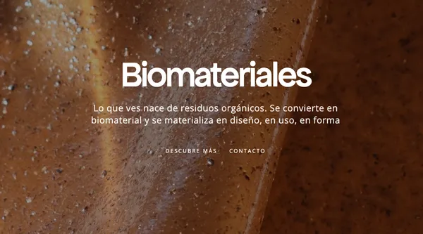Landing publicada de SOCMATERIA, empresa de desarrollo de biomateriales